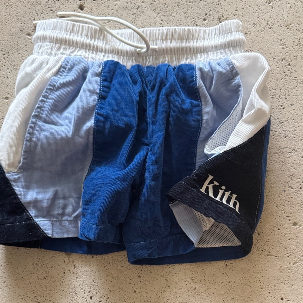 Kith Kids Navy and White Colorblock Shorts